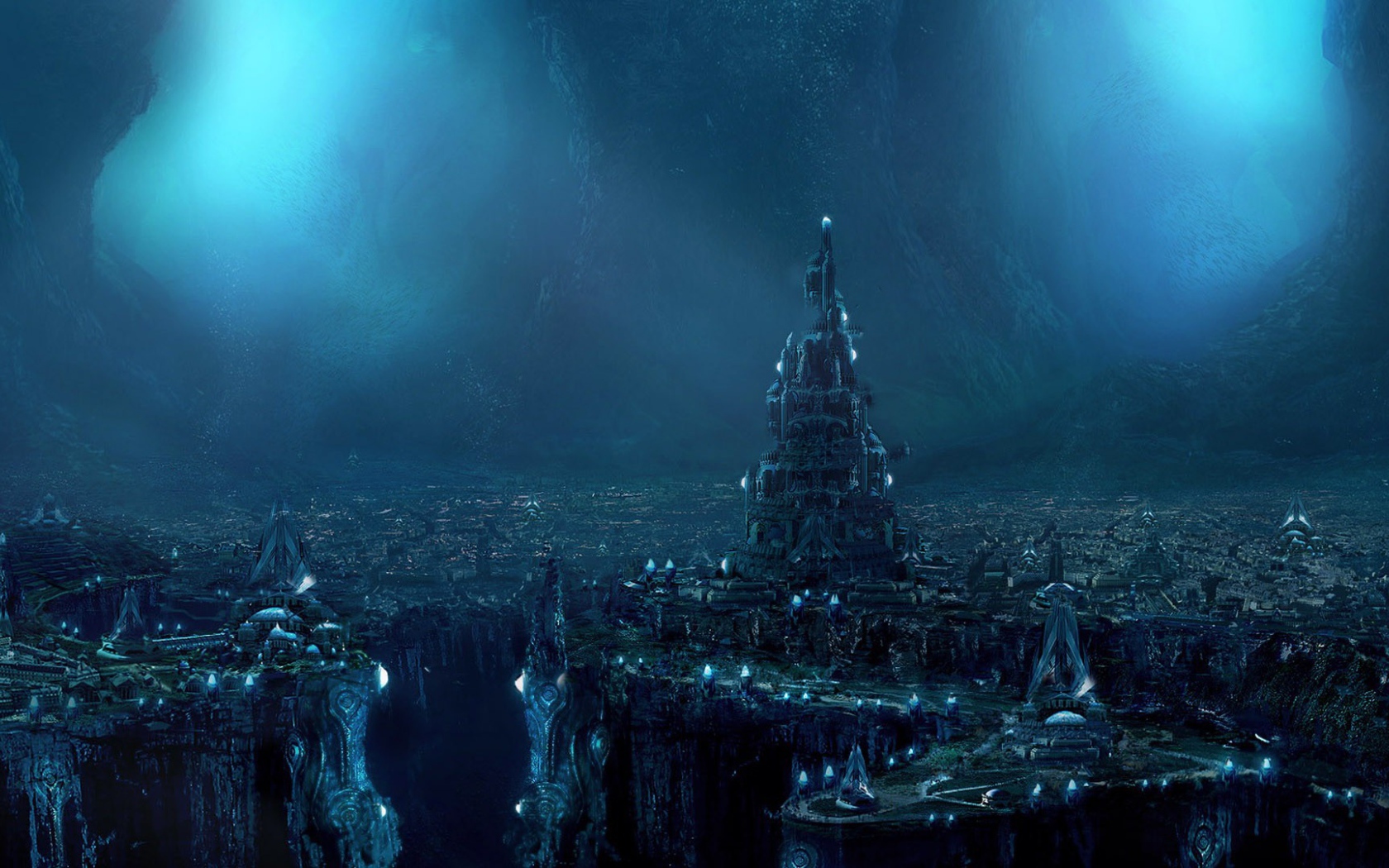 Фантастический город подземного мира