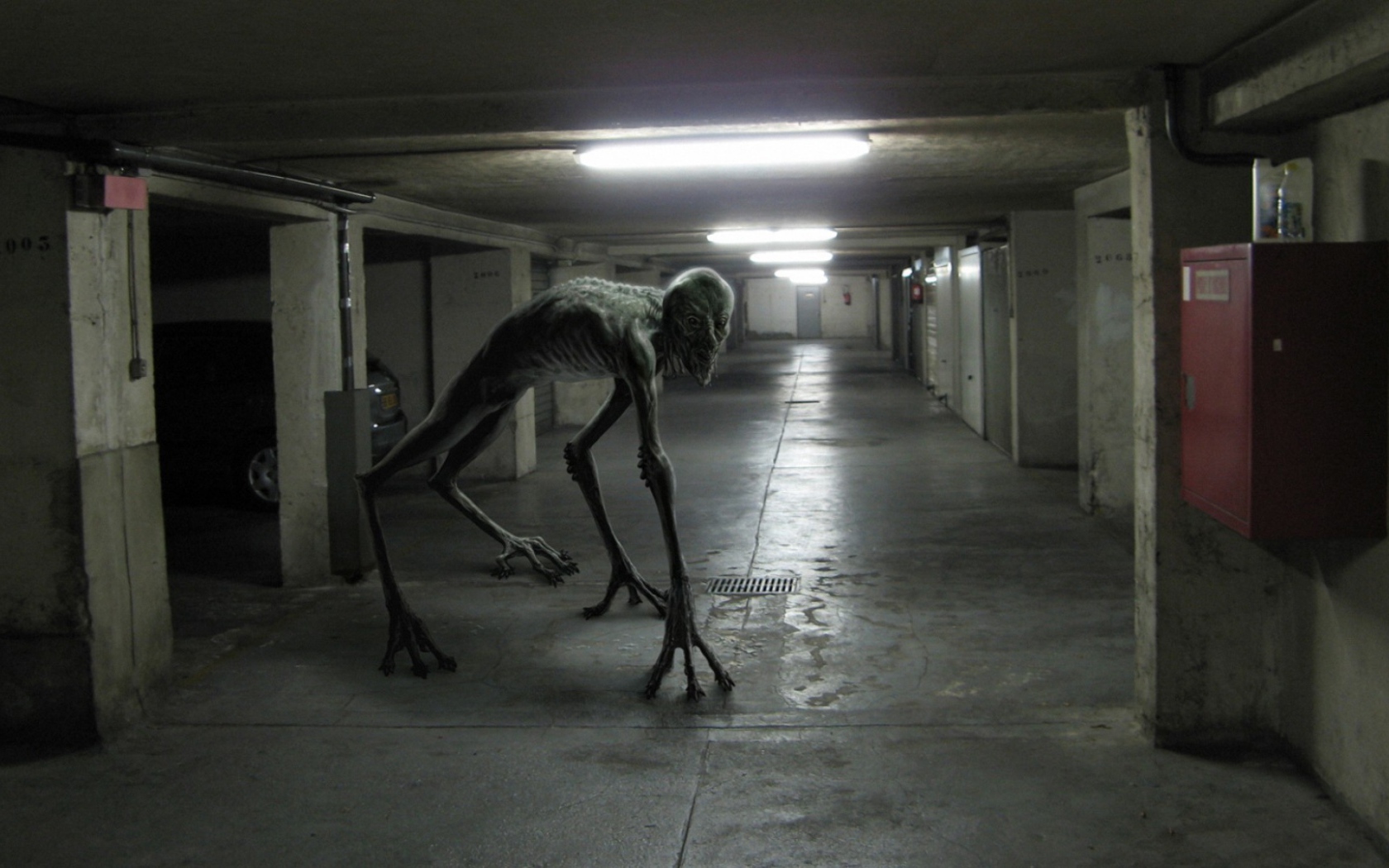 Монстр на подземной парковке