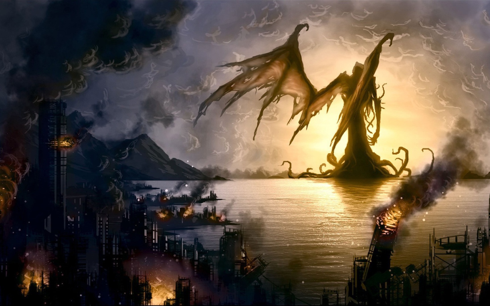 Ангел смерти разрушил прибрежный город