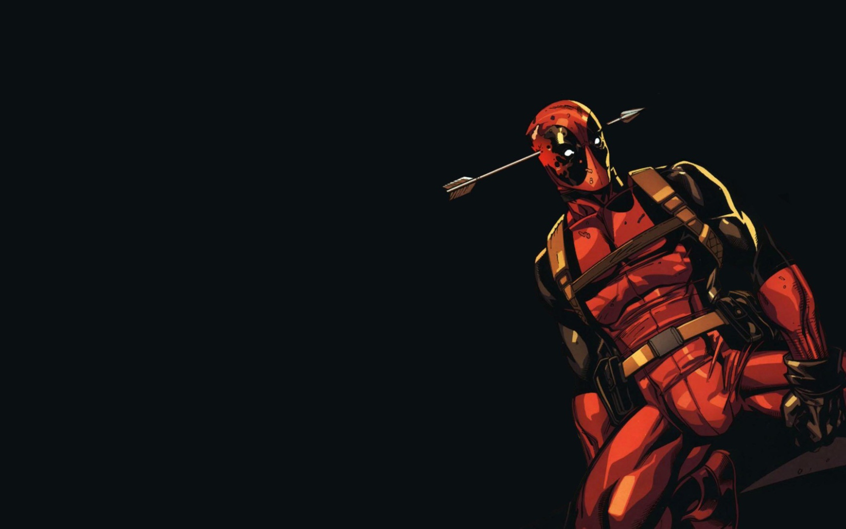 Стрела пронзила голову Дэдпула