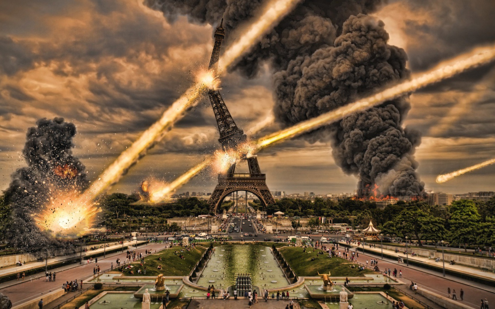 Падение метеоритов на Париж