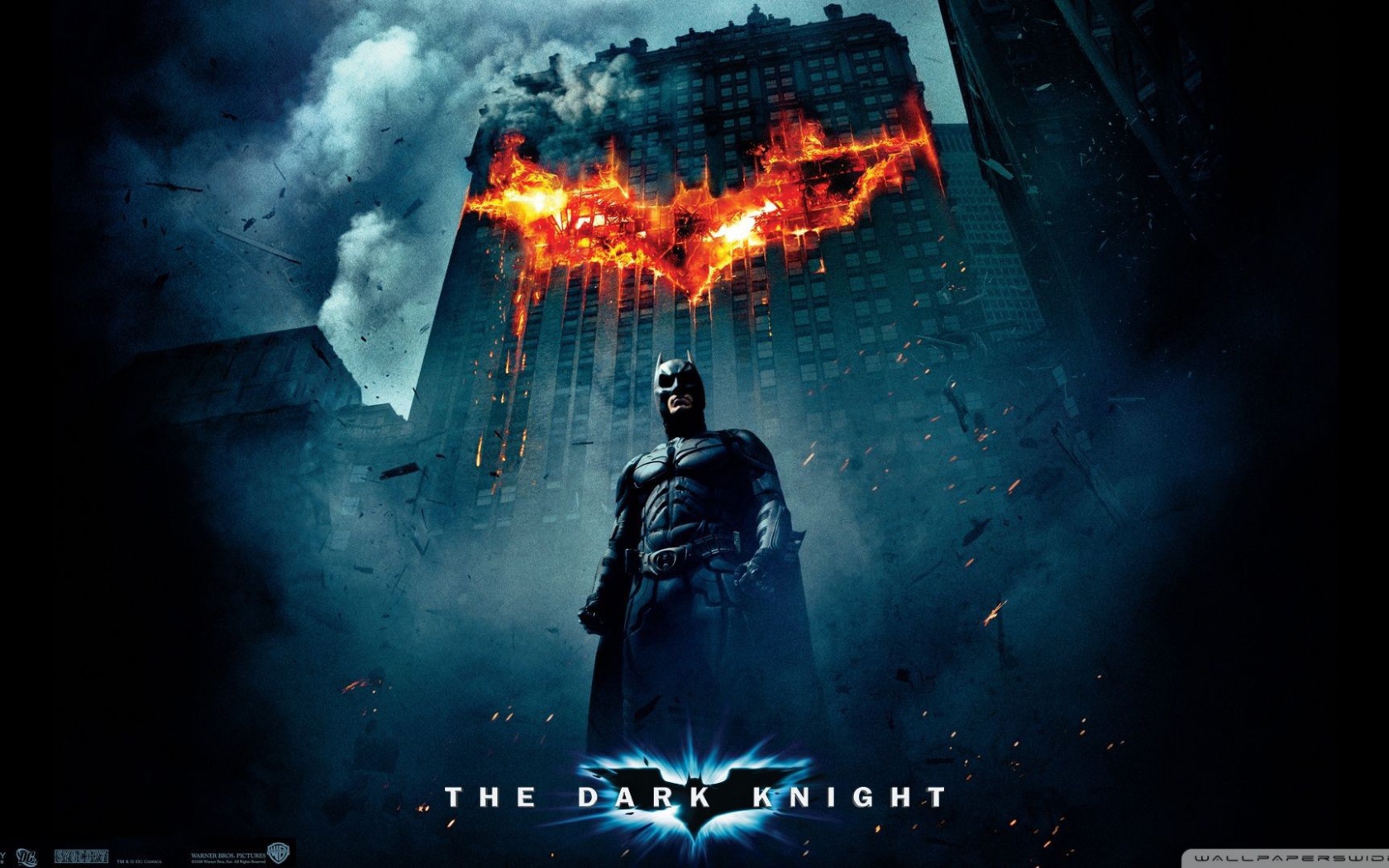 Пожар в форме летучей мыши Бетмана