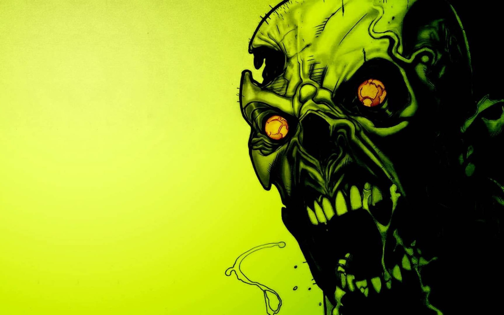 Голова зеленого зомби