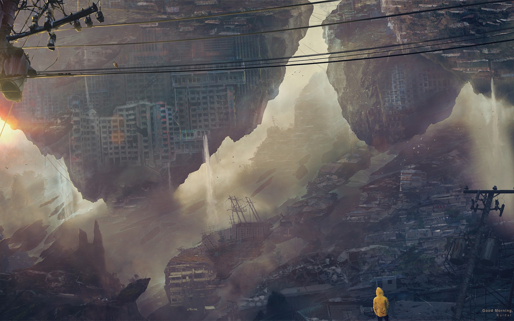 Обломки домов на летающих камнях, Kuldar Leement