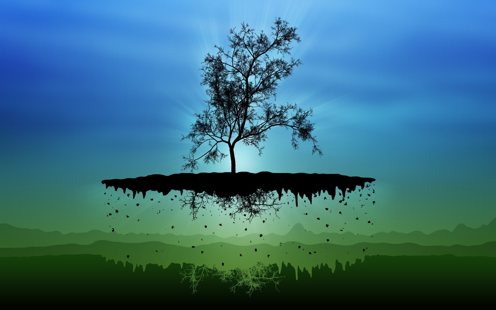 Дерево на парящем острове