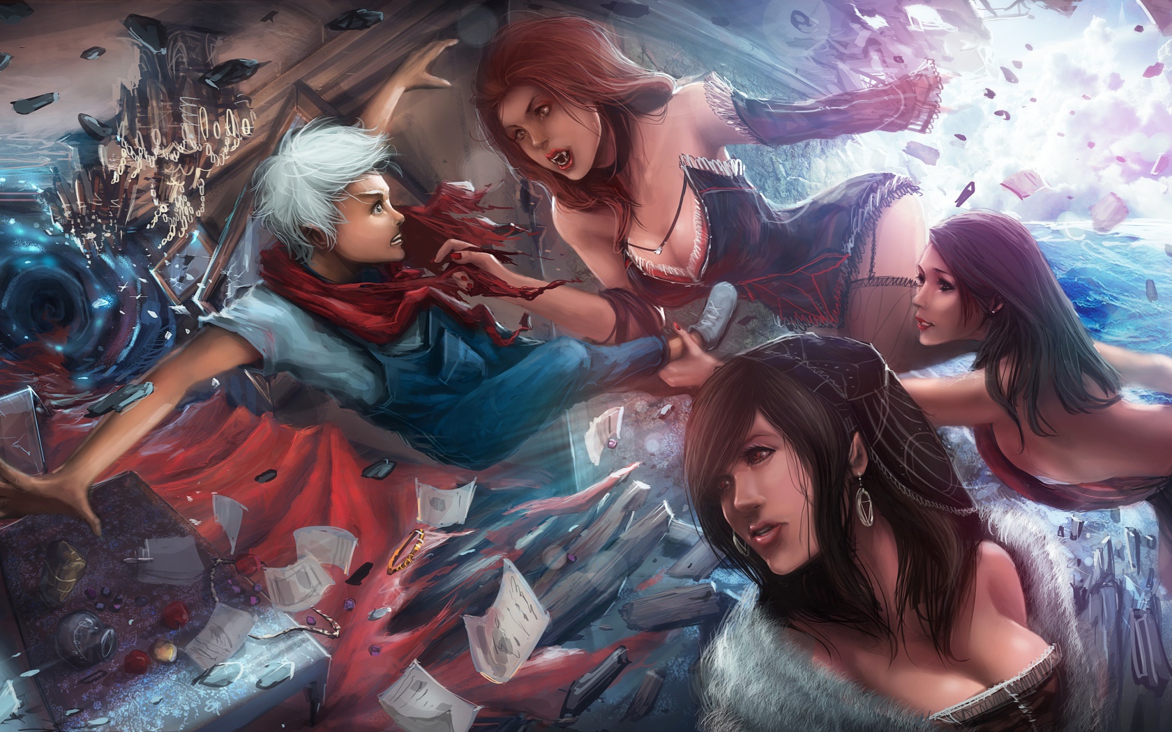 Вампиры напали на человека