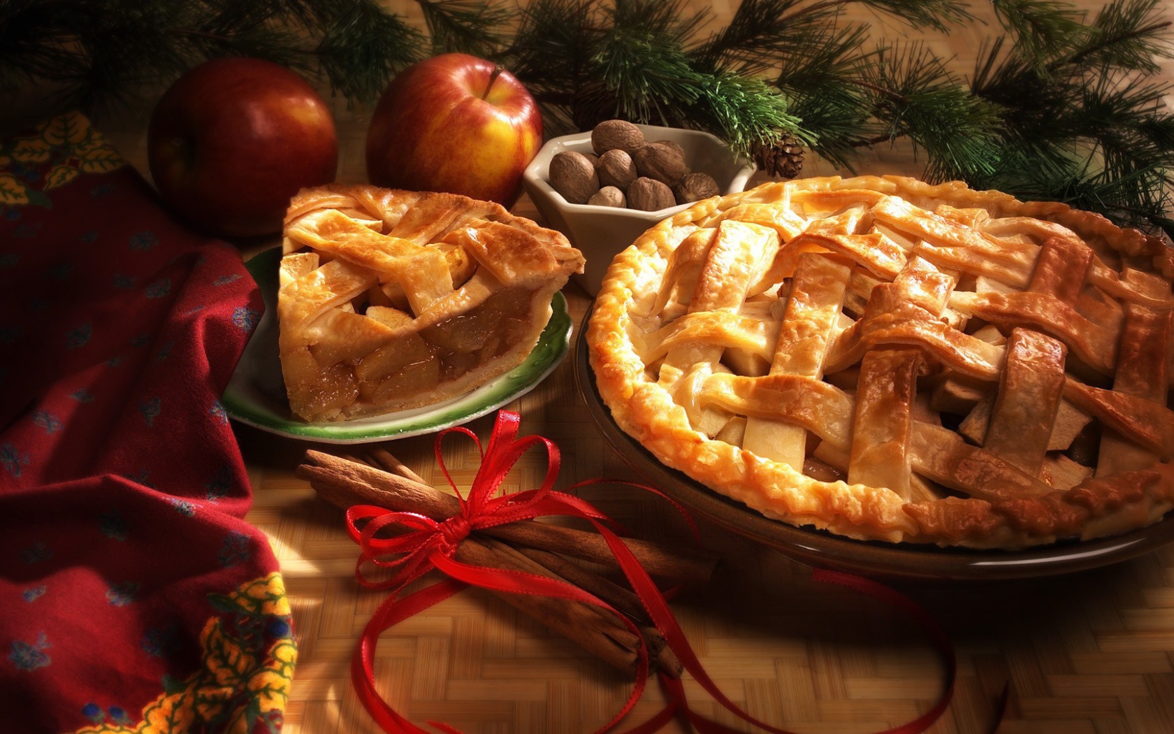 Новогодний яблочный пирог