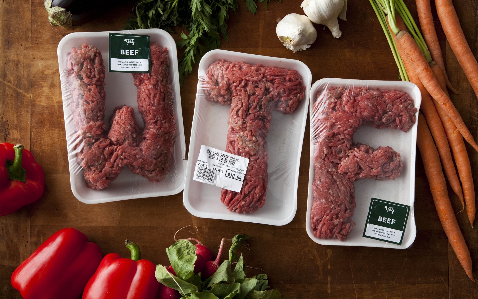 Креативная упаковка мясного фарша