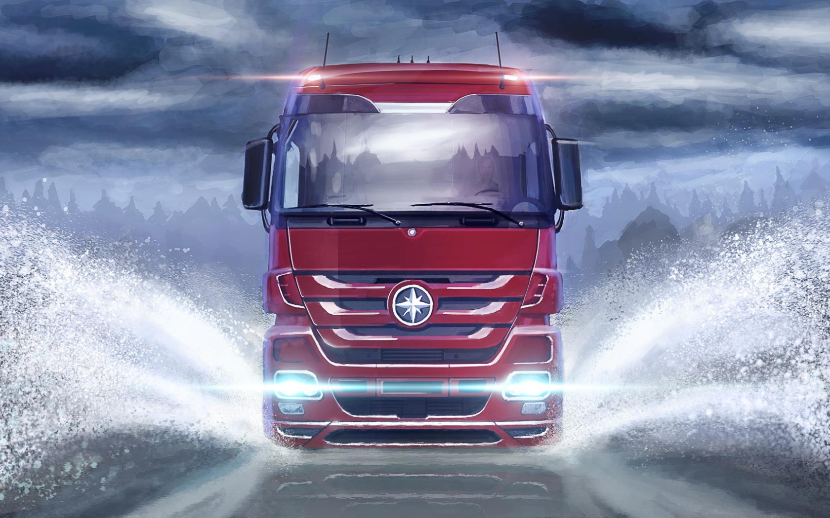 Грузовой автомобиль в игре симуляторе