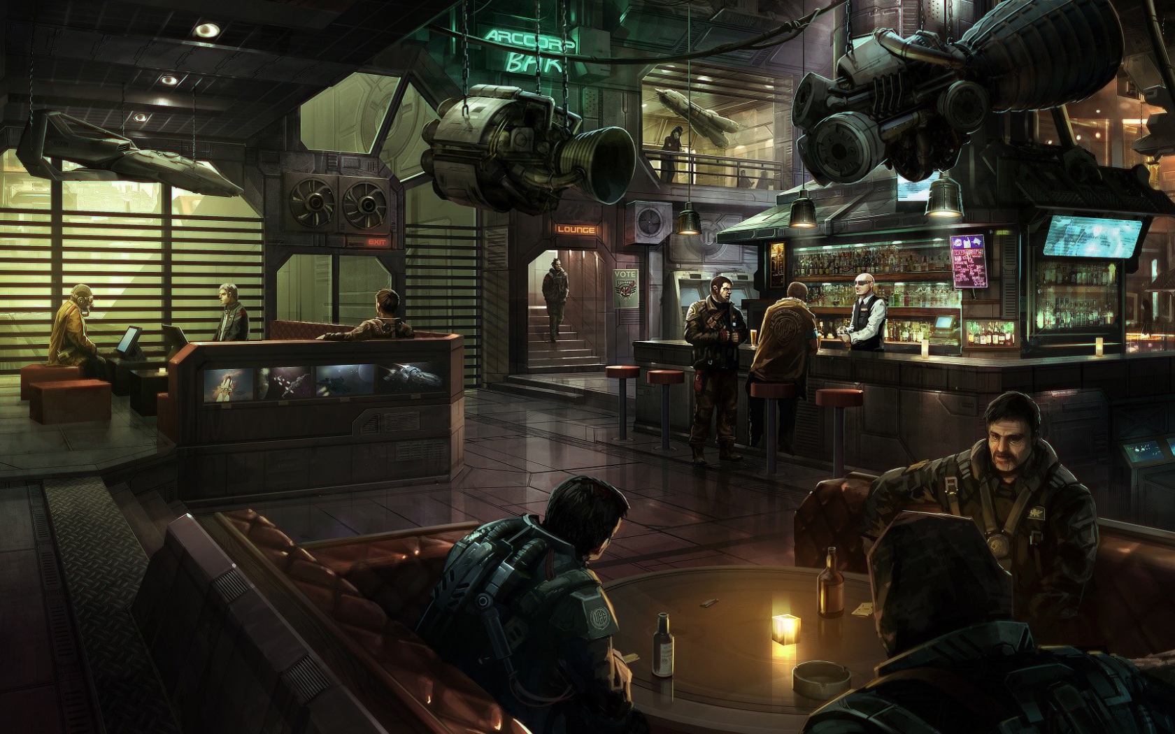 Бар для героев игры Star Citizen