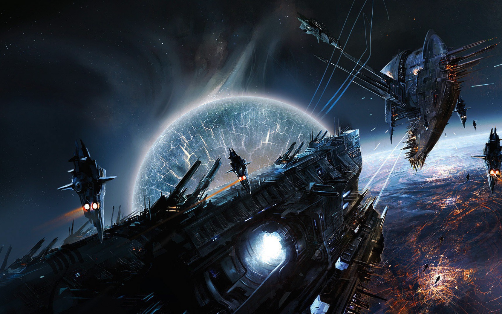 Сражение в космической стратегии EVE Online