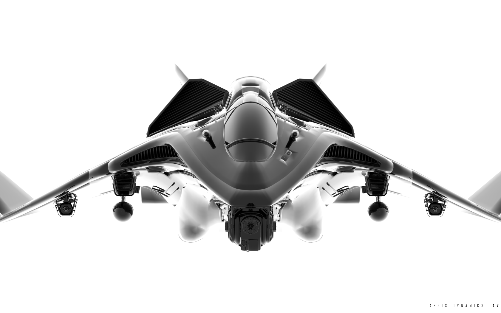 Черный истребитель в игре Star Citizen