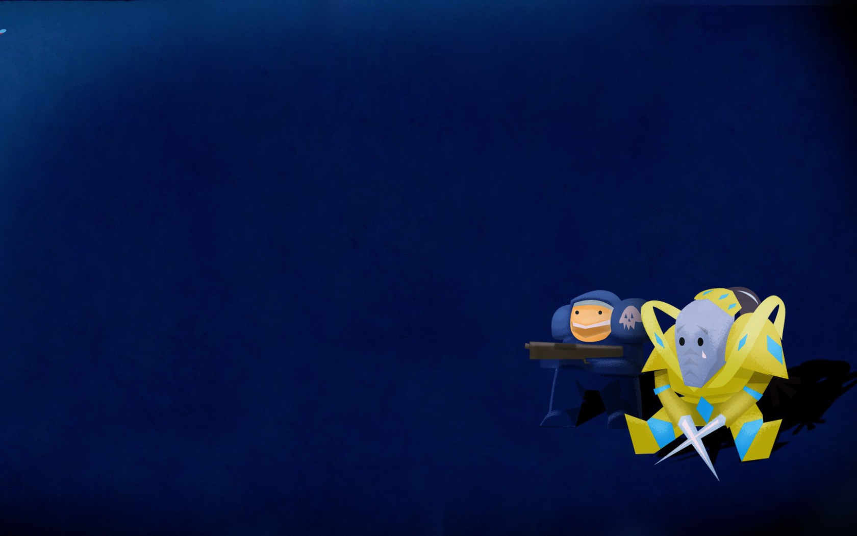 Голубой фон, игра Starcraft II