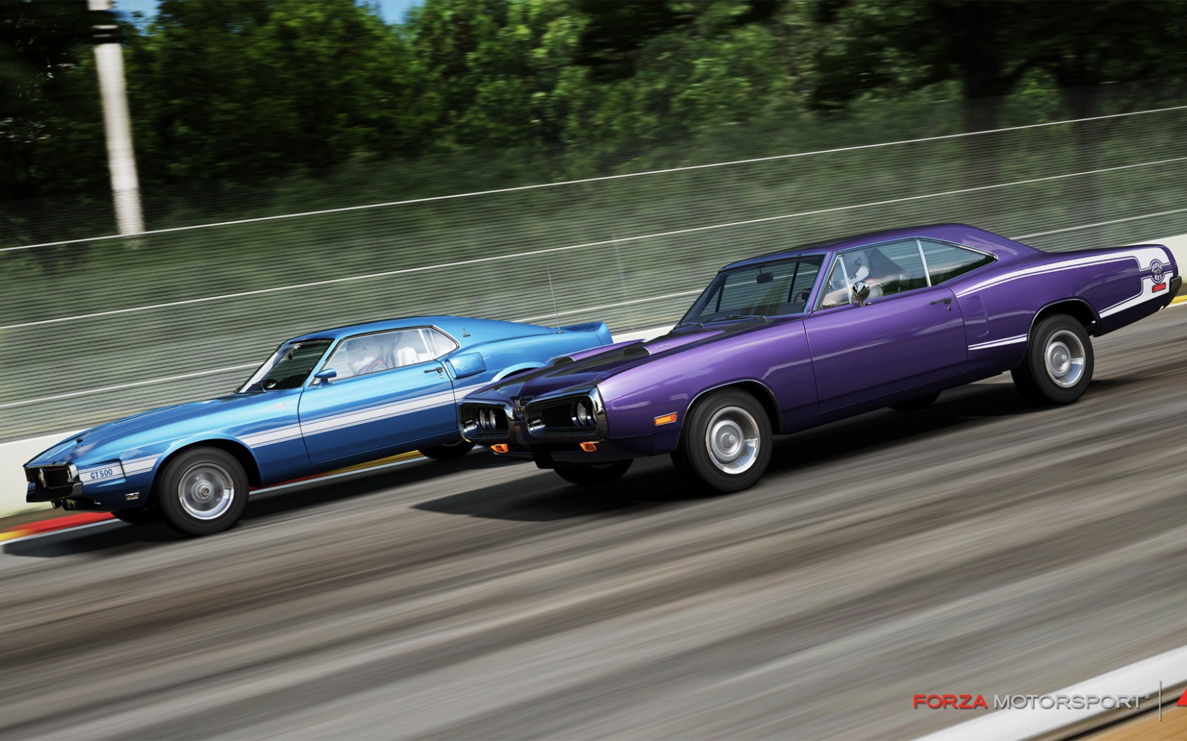 Автомобили на старте в игре Forza Motorsport