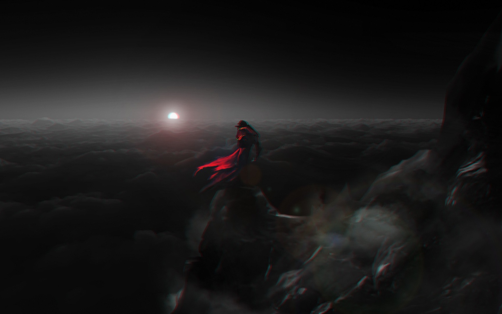 Дракула смотрит на Луну в игре Castlevania Lords of Shadow