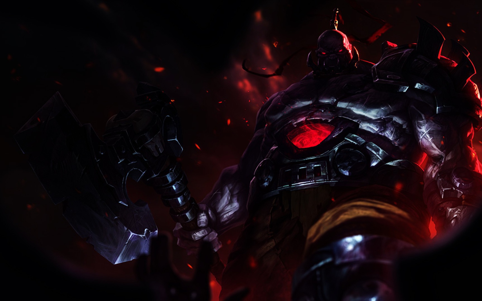 Огненный солдат из игры League of Legends