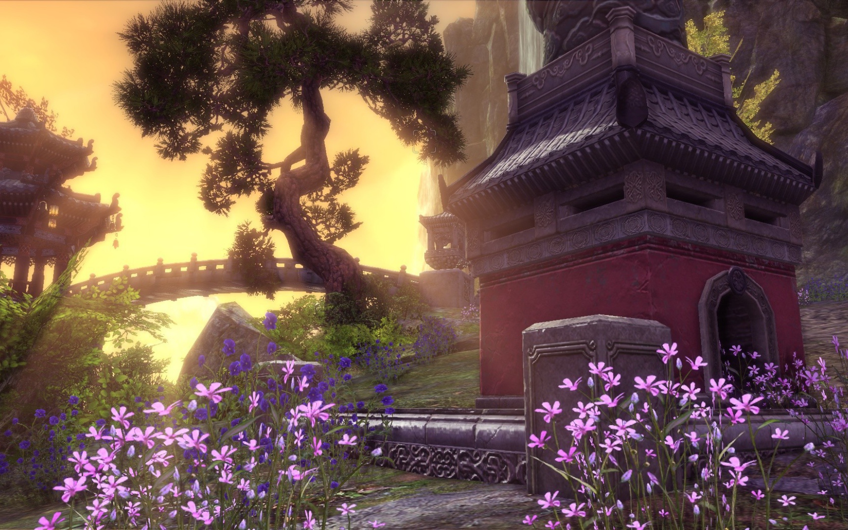 Беседка в саду, игра Blade & Soul