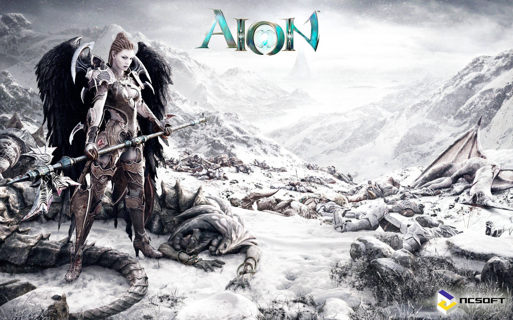 Девушка воин из игры Aion Online