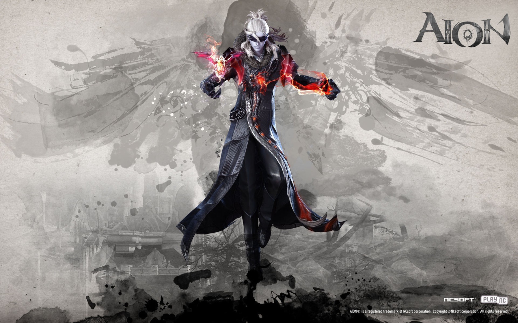 Постер игры Aion Online, персонаж Асмодиан