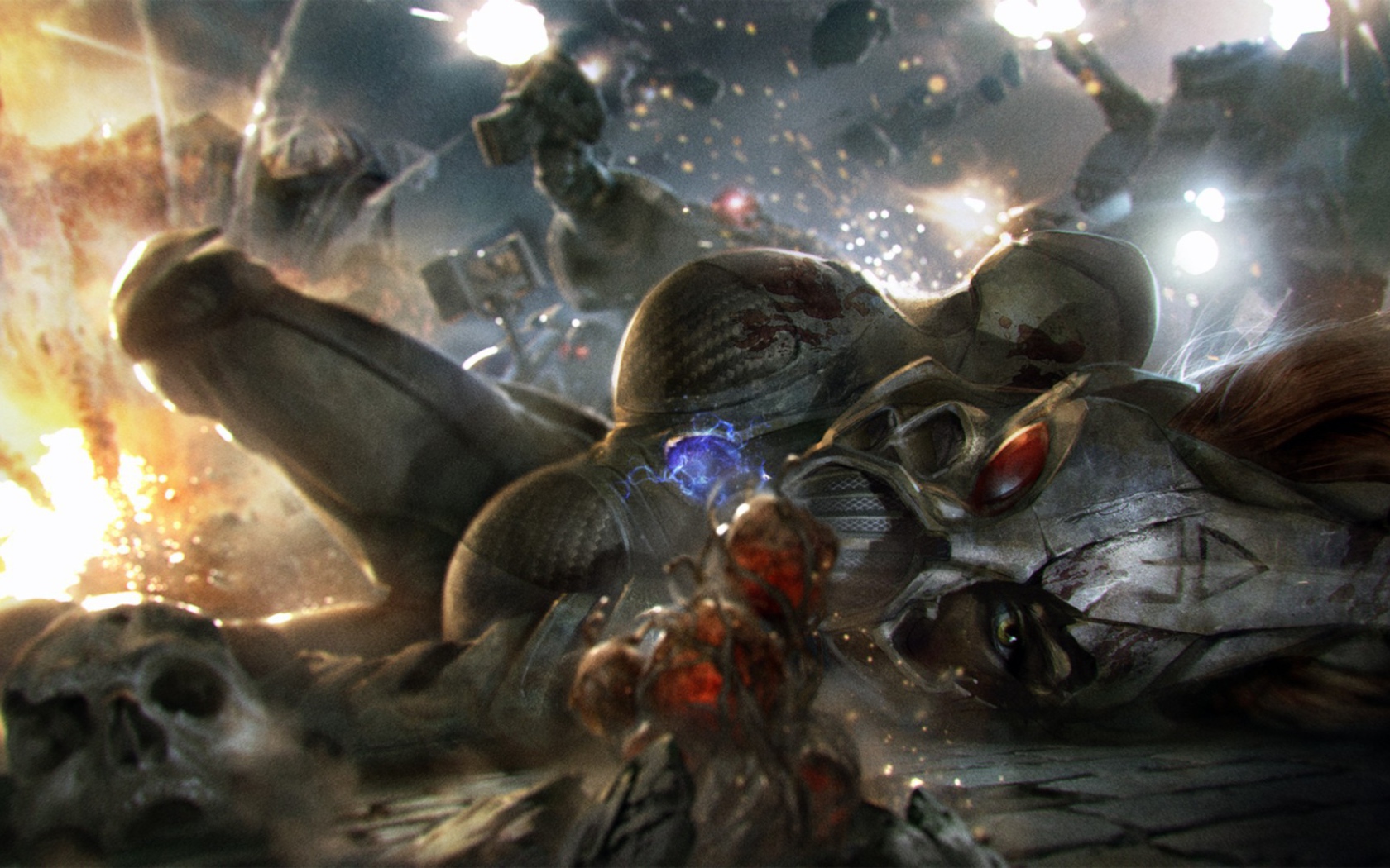 Prostrate Eldar in the game Warhammer 40,000