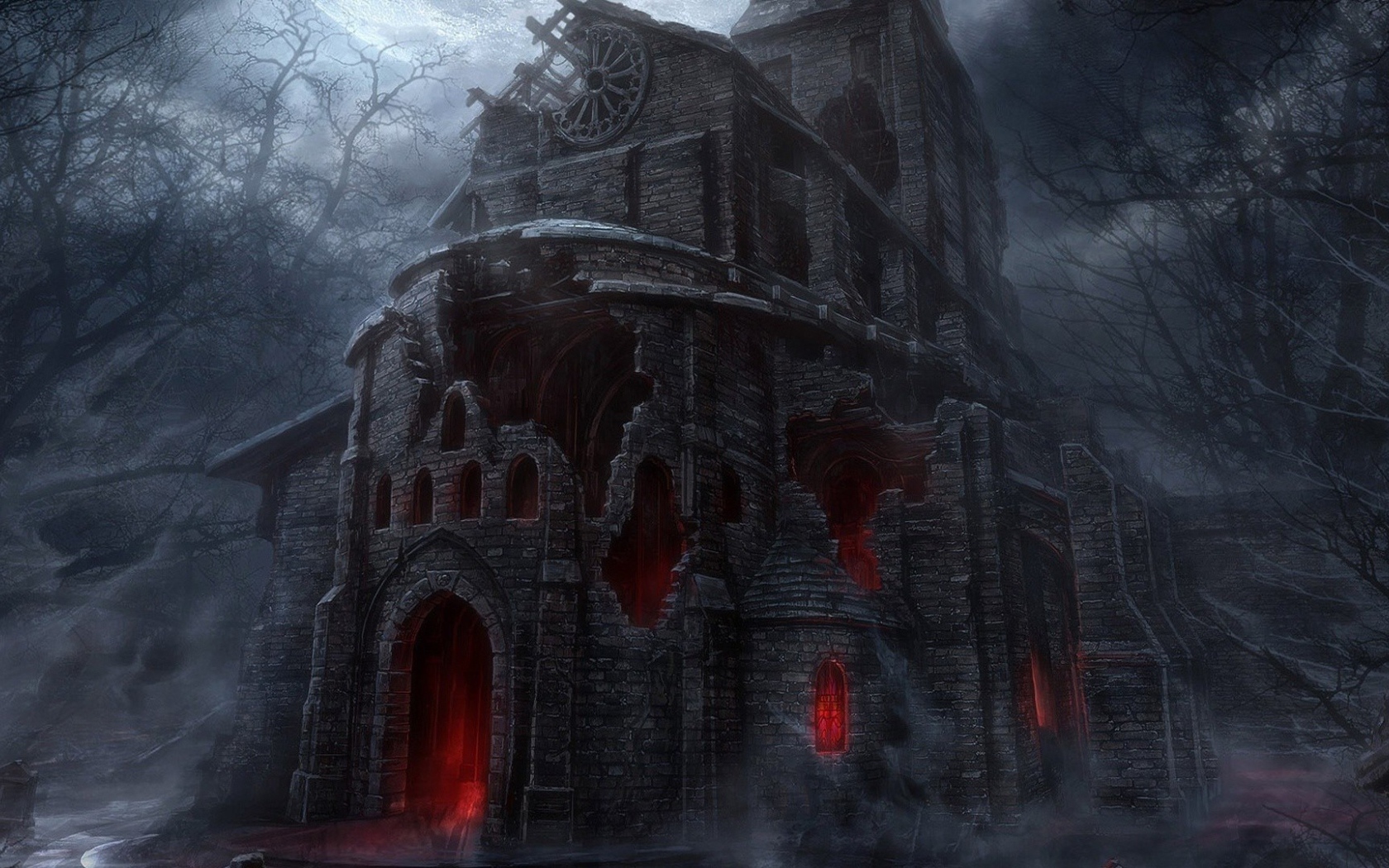 Разрушенная церковь в игре Diablo 3