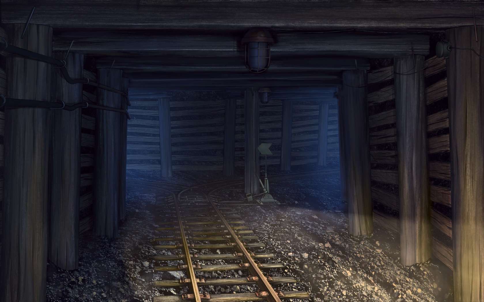 Подземная железная дорога в игре Бесконечное лето