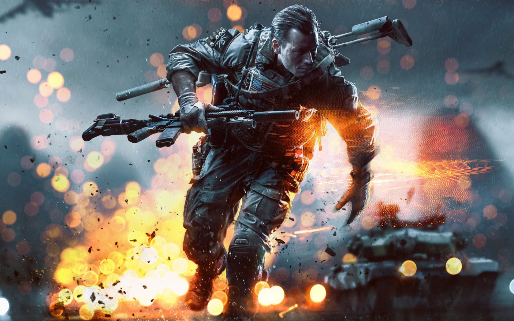 Персонаж игры Battlefield 4 со снайперской винтовкой