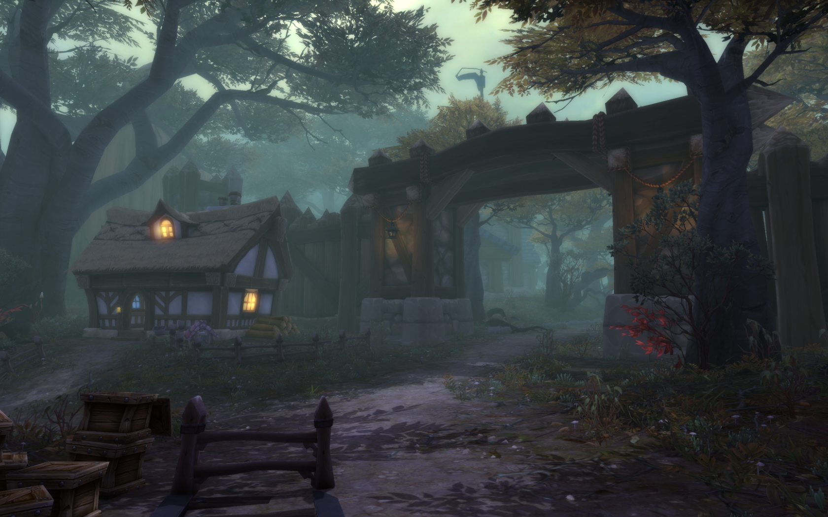 Ворота деревни в игре World of Warcraft Warlords of Draenor