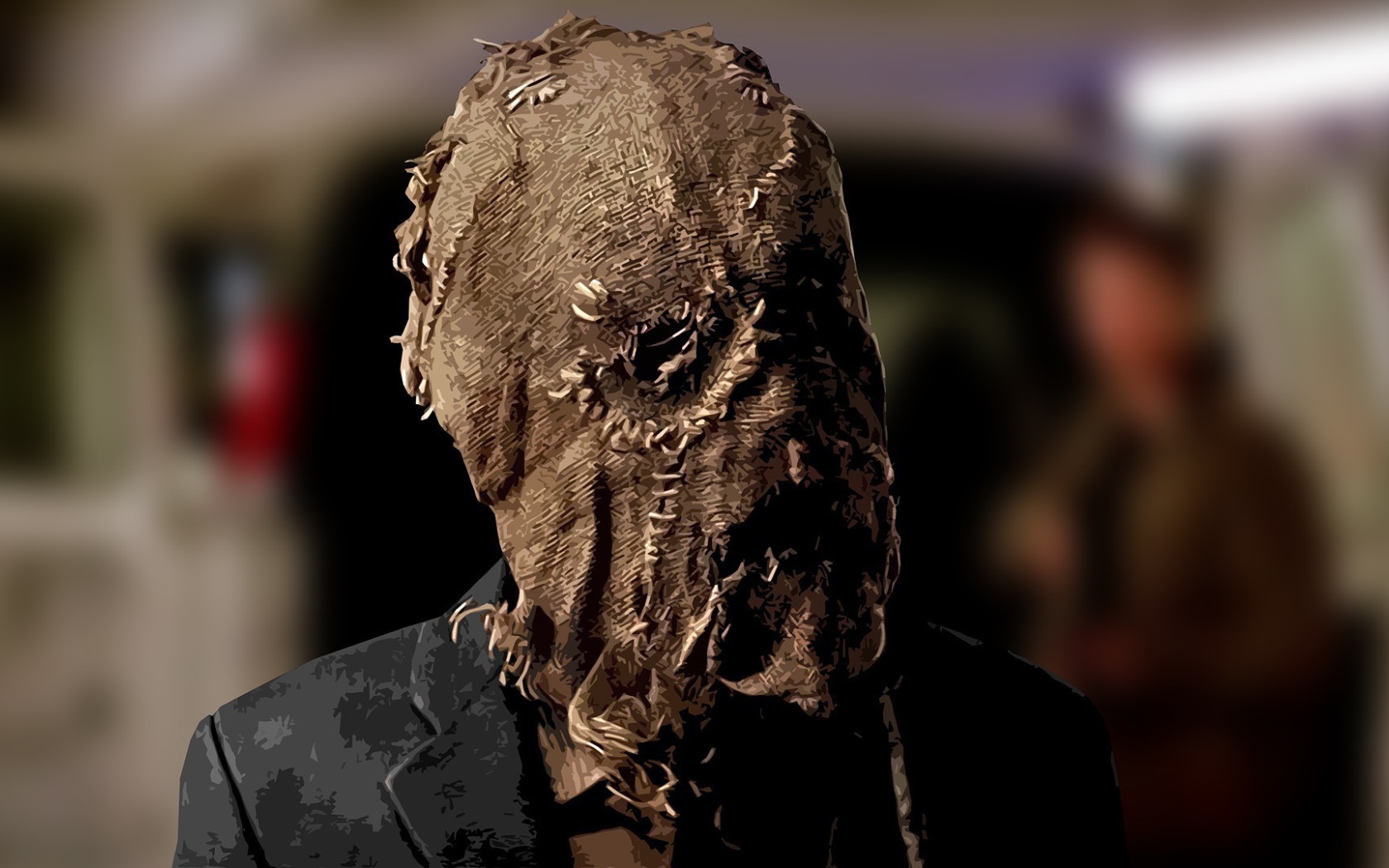 Маска на голове Scarecrow