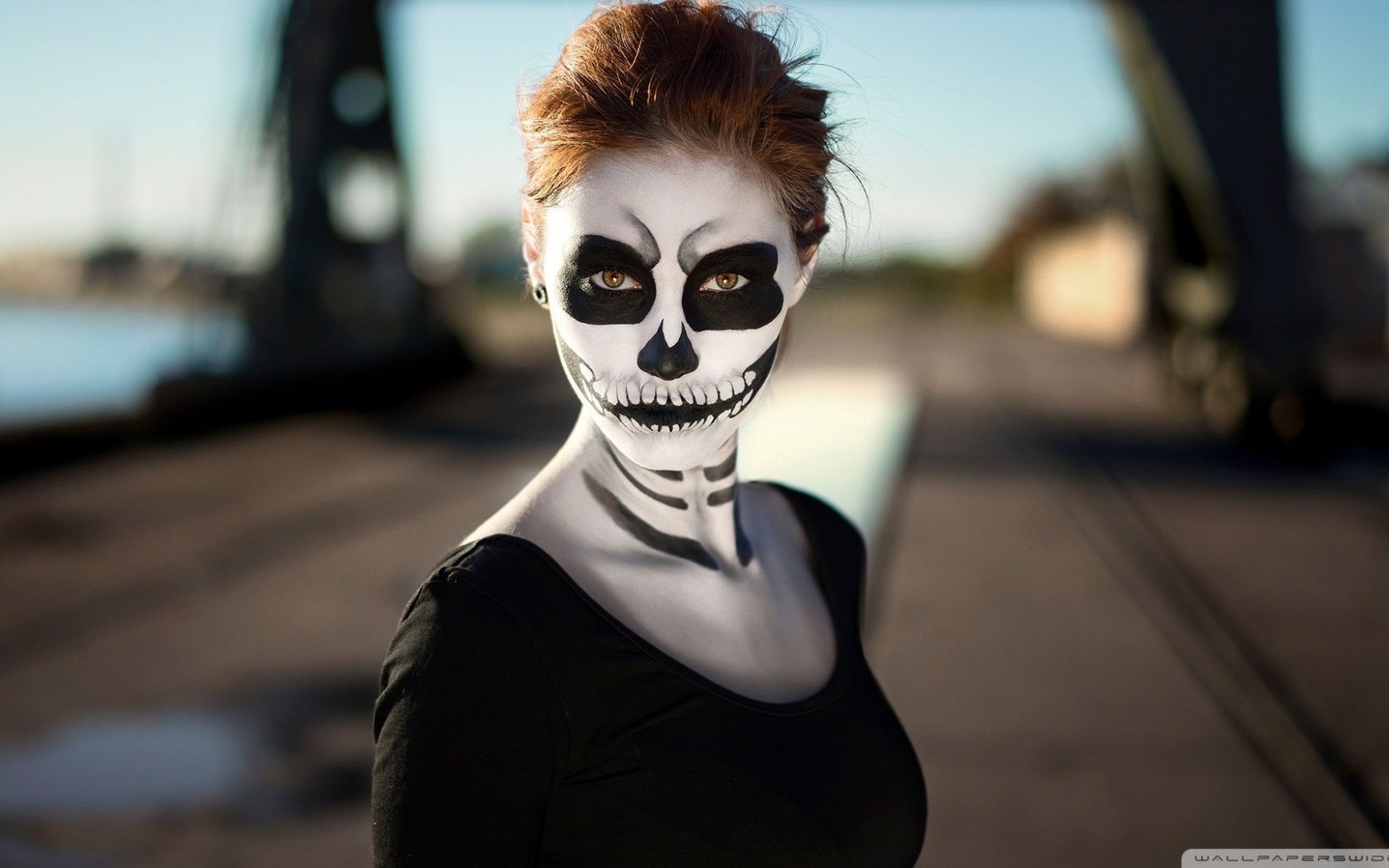 Боди арт на лице у девушки