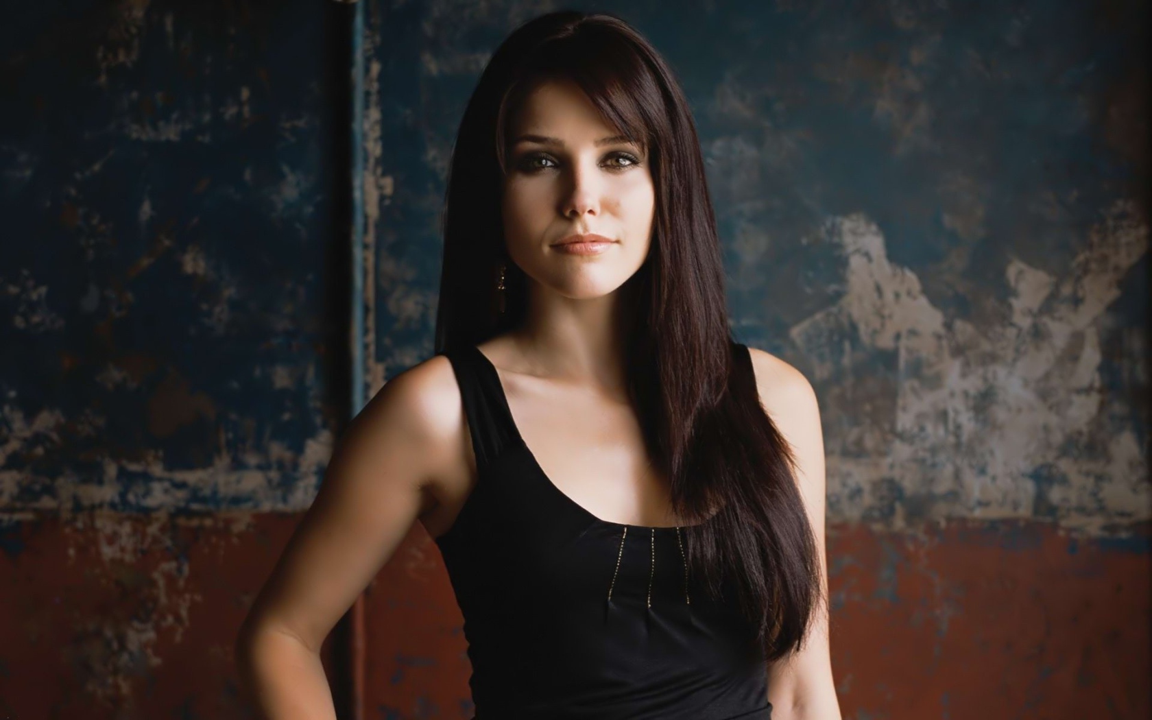 Модель брюнетка София Буш