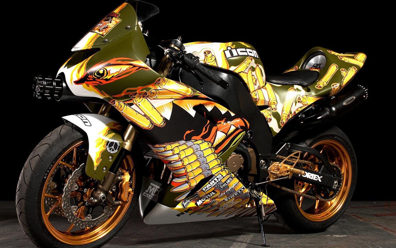 Яркий мотоцикл Хонда