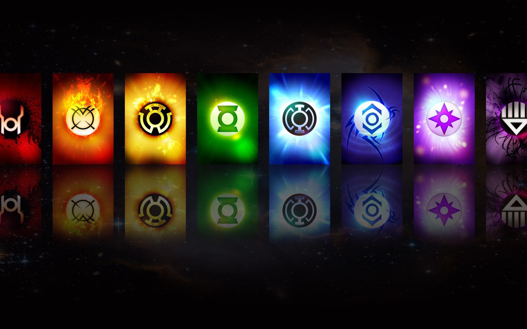 Карточки супергероев из фильма Зелёный Фонарь