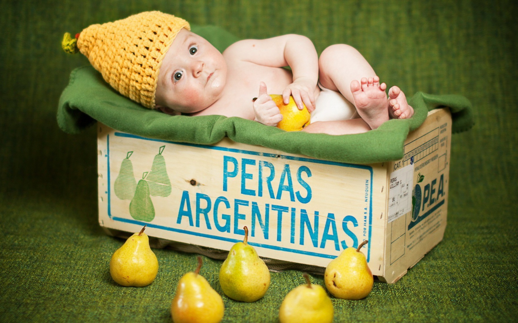 Ребенок в картонной коробке