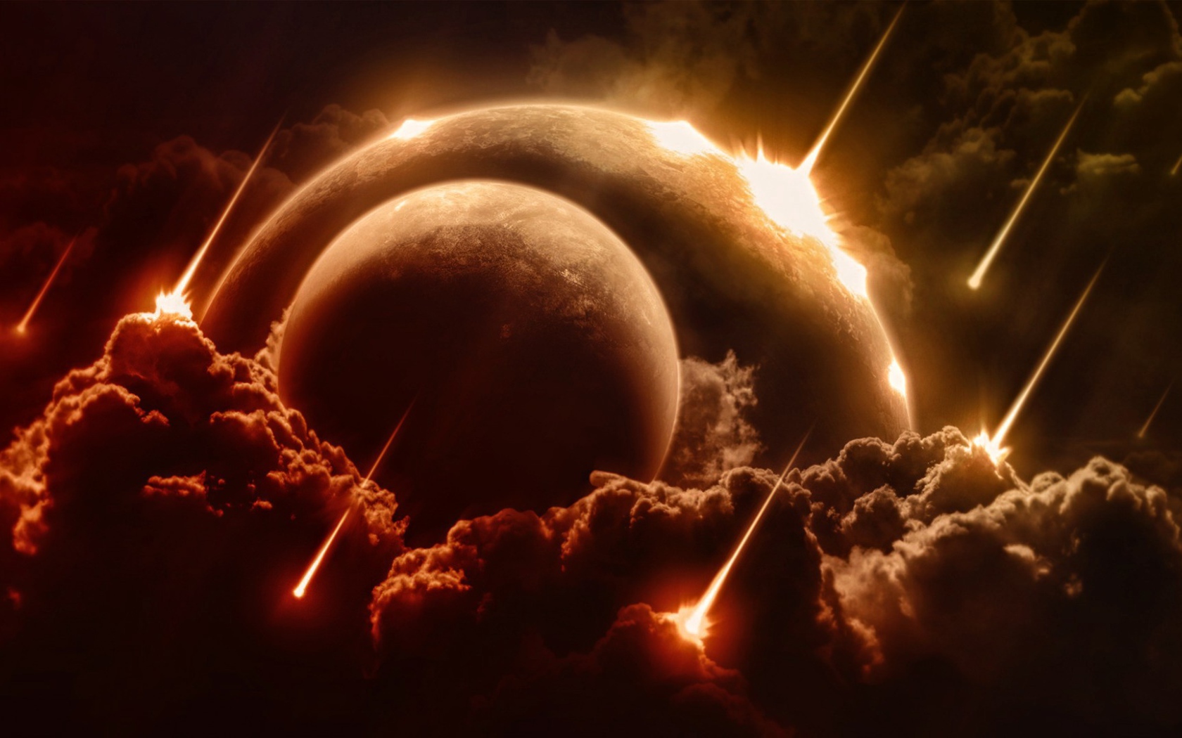 Планеты в облаке комет и метеоров