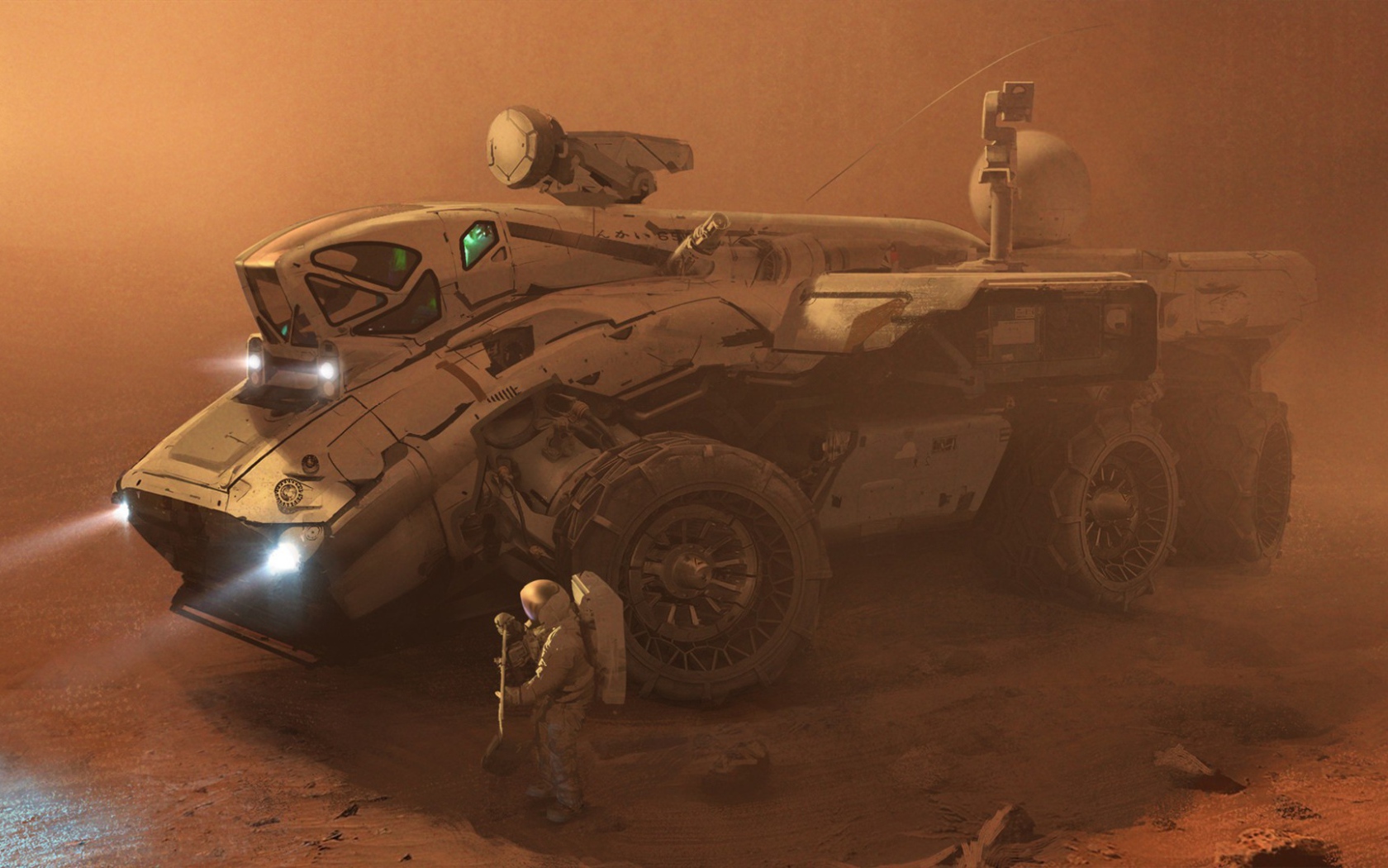 Марсоход попал в пылевую бурю