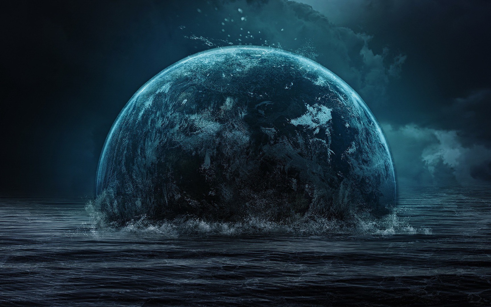 Земля погружается в воду