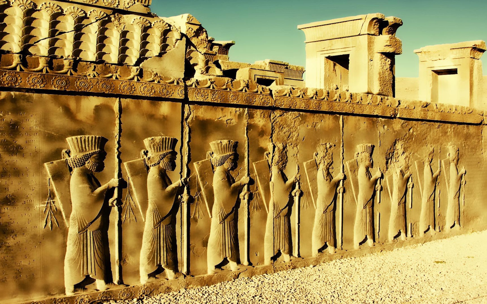 Древние барельефы Персеполиса, Иран