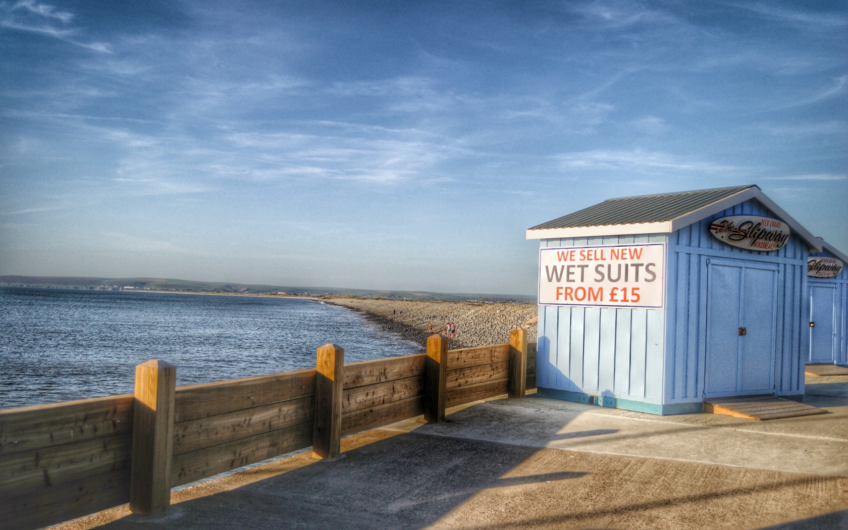 Забор перед пляжем в Англии