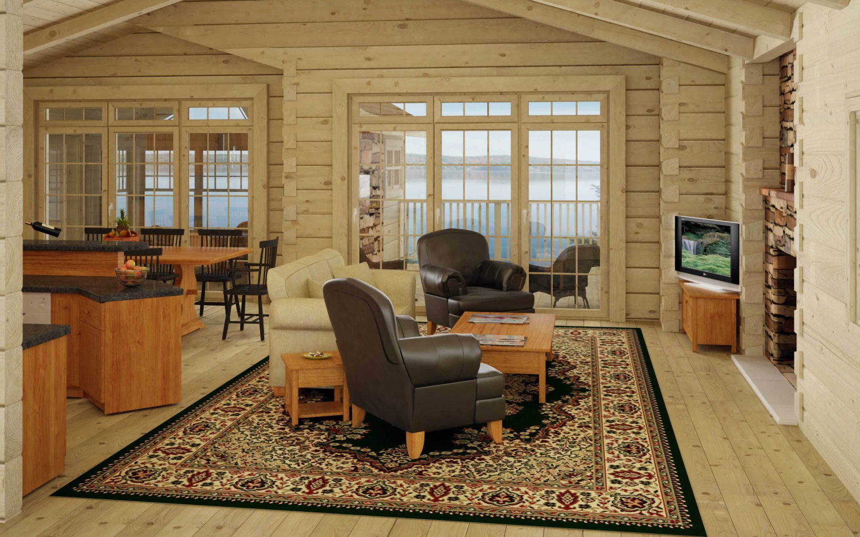 Комната в деревянном доме