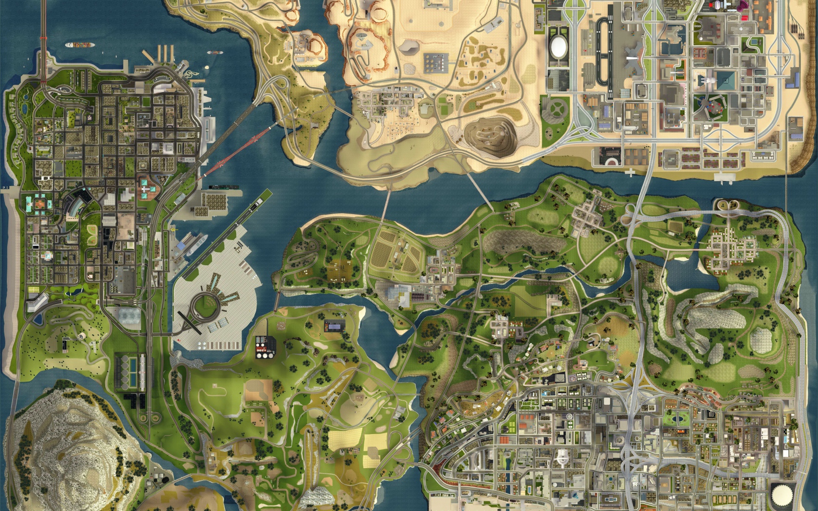 Карта мира Grand Theft Auto