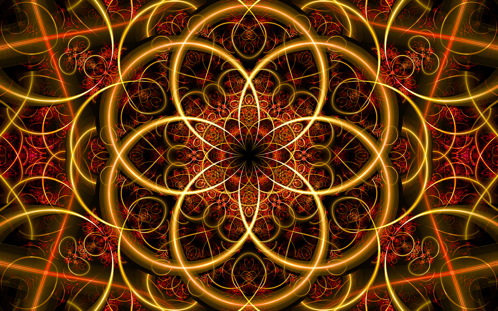 Абстрактный красно желтый рисунок 