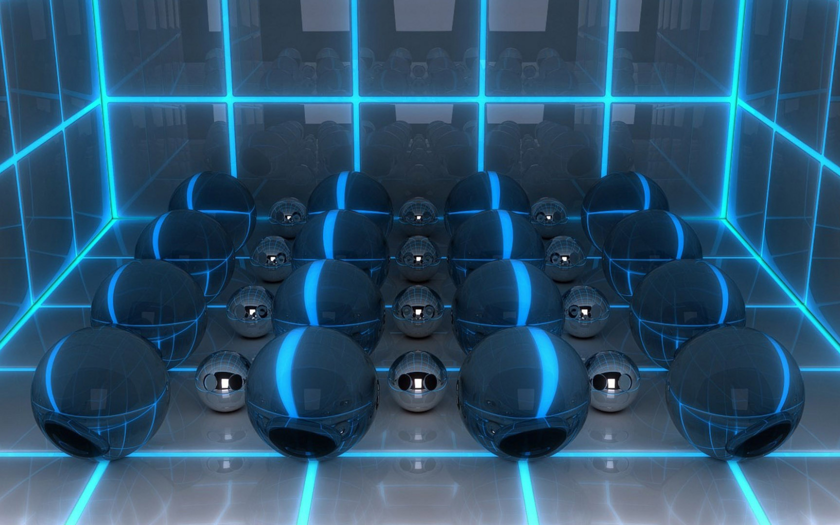 Шары разного размера 3D графика 