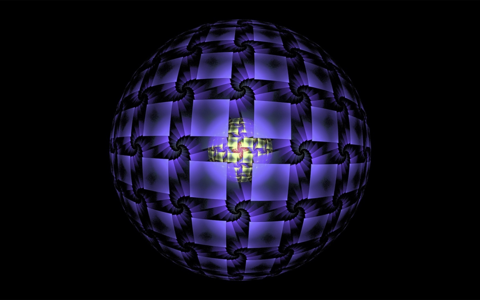 Большой сиреневый шар 3д графика 