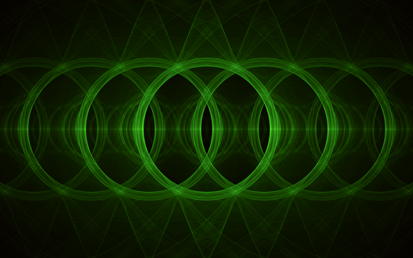 Зеленые абстрактные кольца 