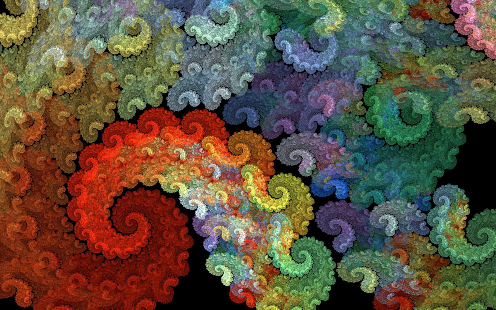 Rainbow abstract spiral 3d graphics
