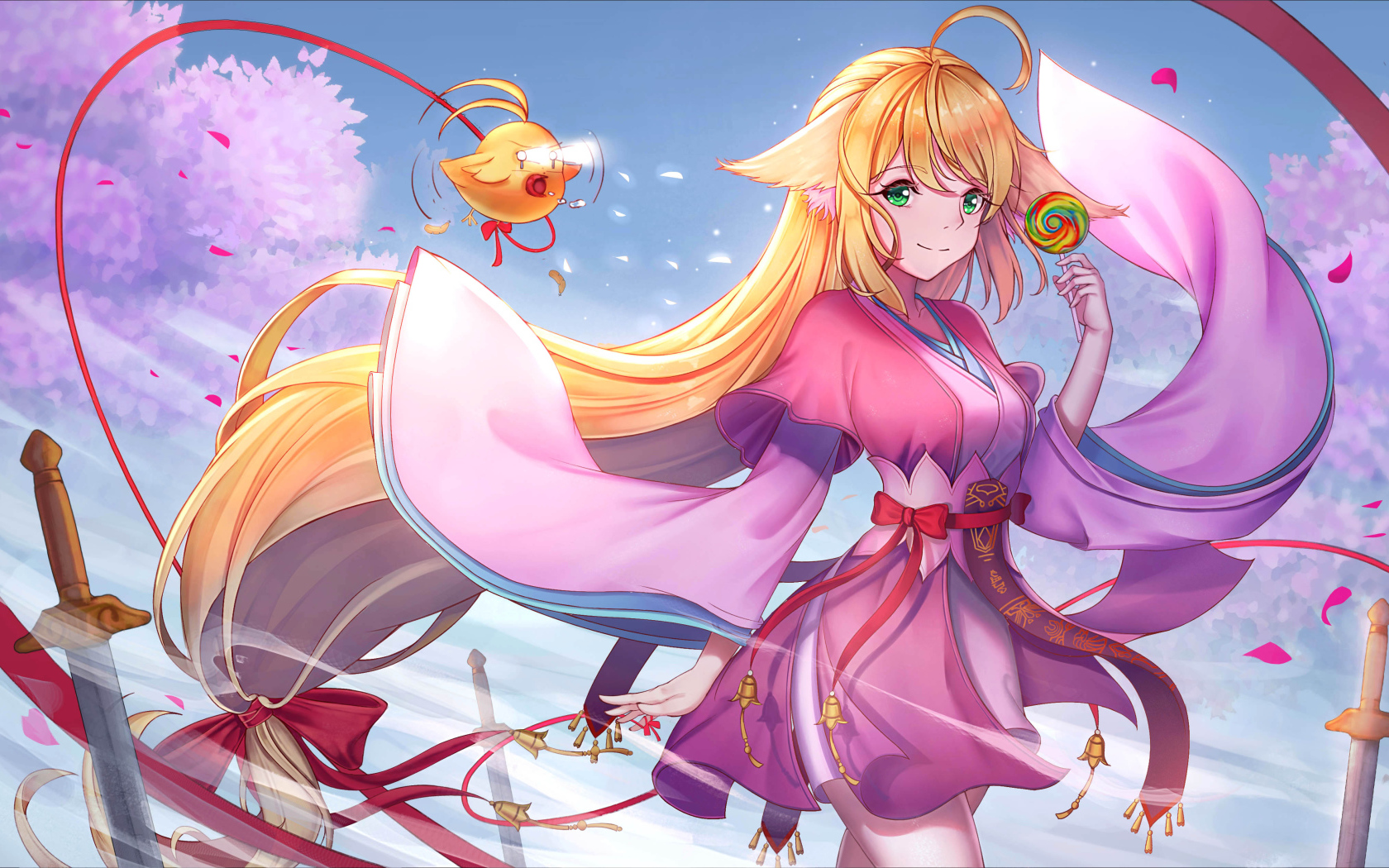 Девушка в розовом платье Susu Tushan аниме Fox Spirit Matchmaker