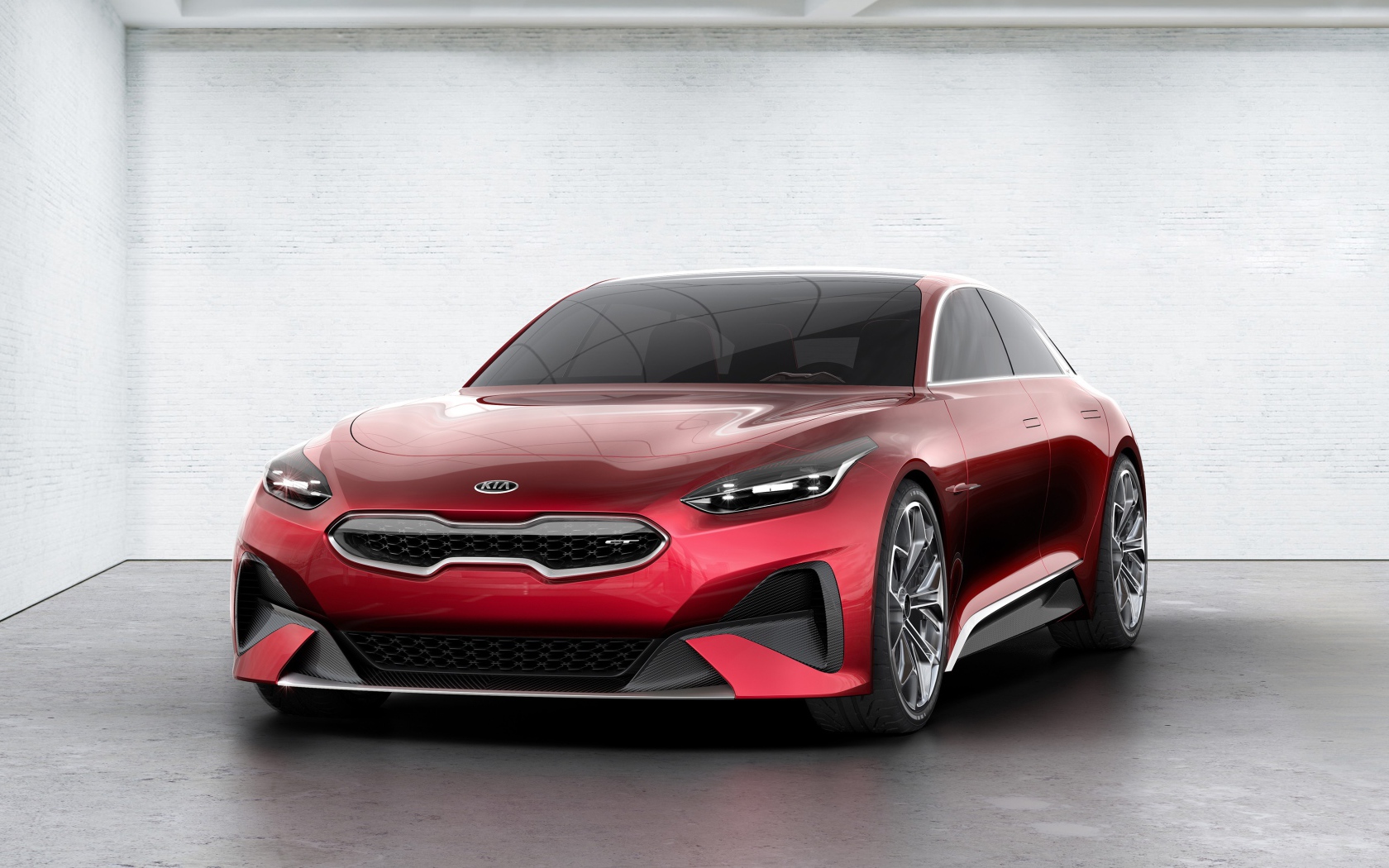 Красный спортивный автомобиль хэтчбек KIA Pro Ceed, 2017