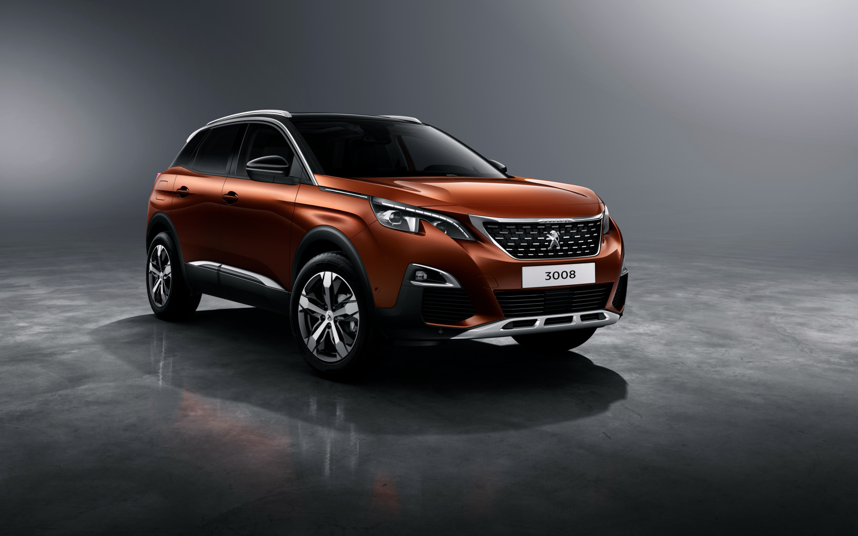 Коричневый кроссовер Peugeot 3008