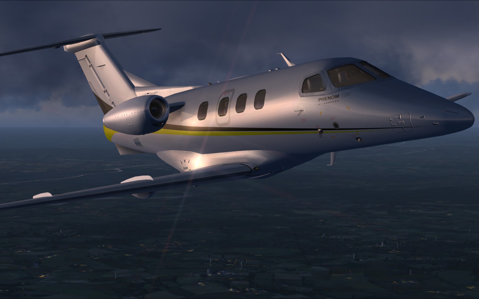 Embraer Phenom 100 в небе 
